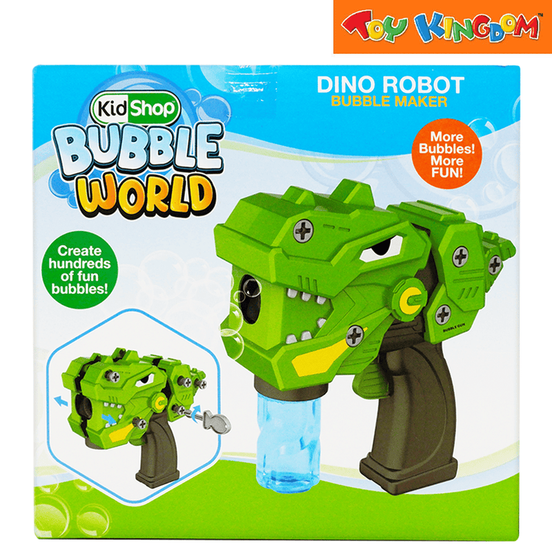 KidShop Dino Robot Bubble Maker Green Blaster