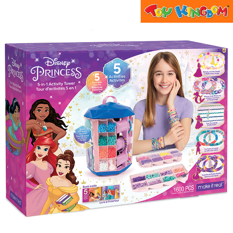 Make It Real Disney Princess 1600pcs 5-in-1 Activity Tower