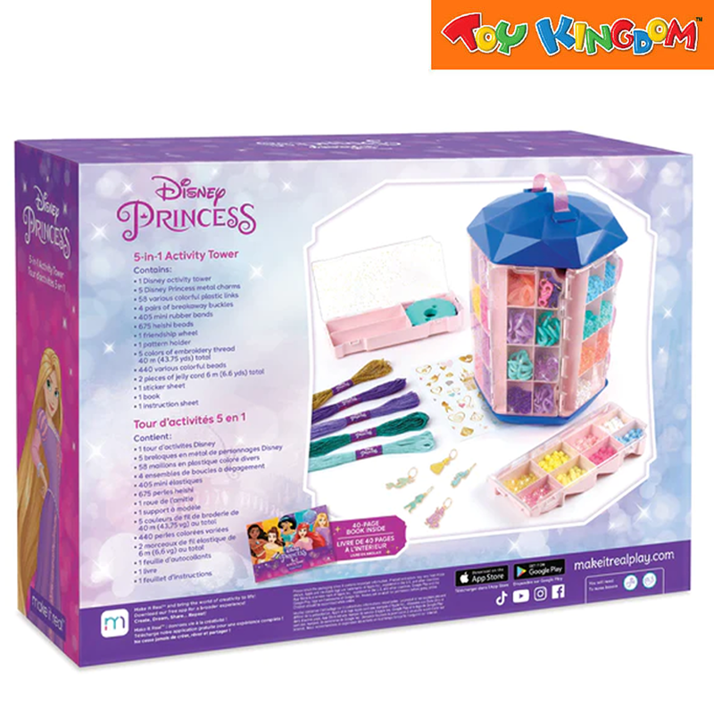Make It Real Disney Princess 1600pcs 5-in-1 Activity Tower