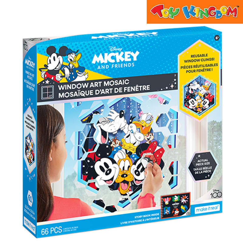 Make It Real Disney Mickey And Friends 66pcs Window Art Mosaic