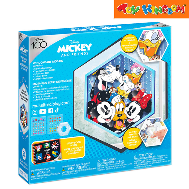 Make It Real Disney Mickey And Friends 66pcs Window Art Mosaic