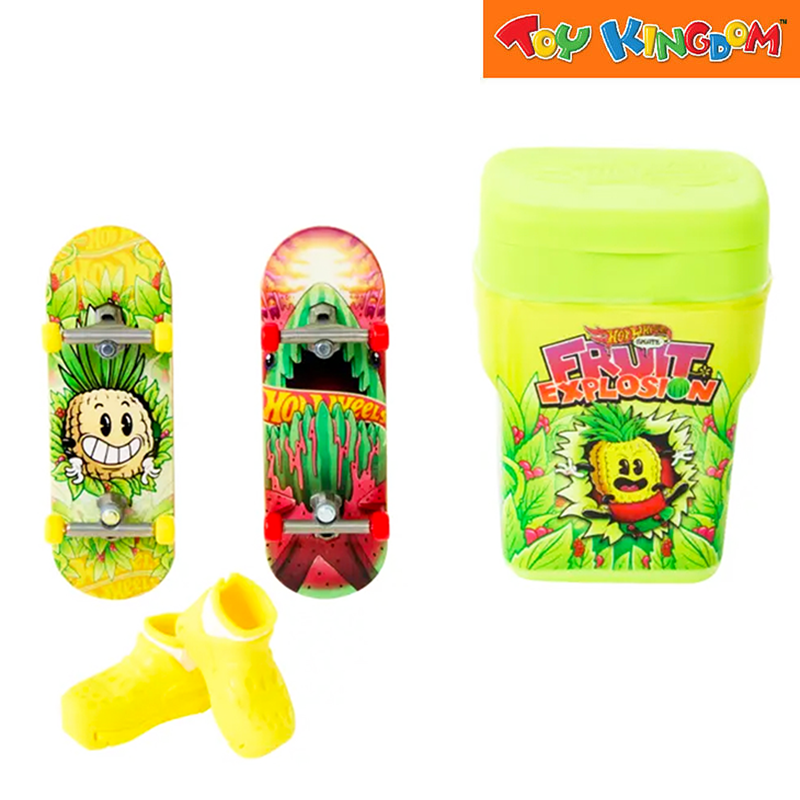 Hot Wheels Fruit Licious 2 Packs Skate Gum Container
