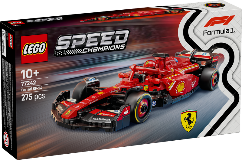 Lego Speed Champions 77242 Ferrari SF-24 F1® Race Car 2025 275pcs Building Blocks