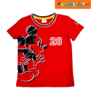 Disney Jr. Mickey Mouse Standing Shirt with Striped Rib