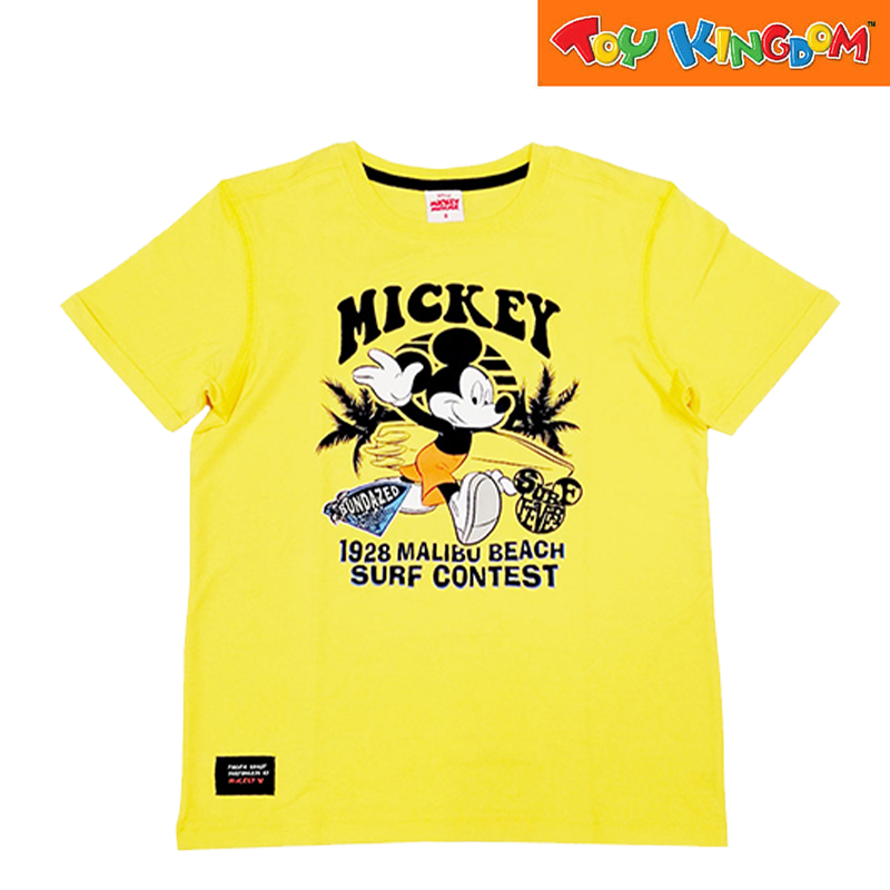 Disney Mickey Sundazed Surf Fever Yellow Shirt