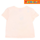 Disney Princess Belle Dolman Sleeves Boxy Tee with Spot Print And Glitters Accent