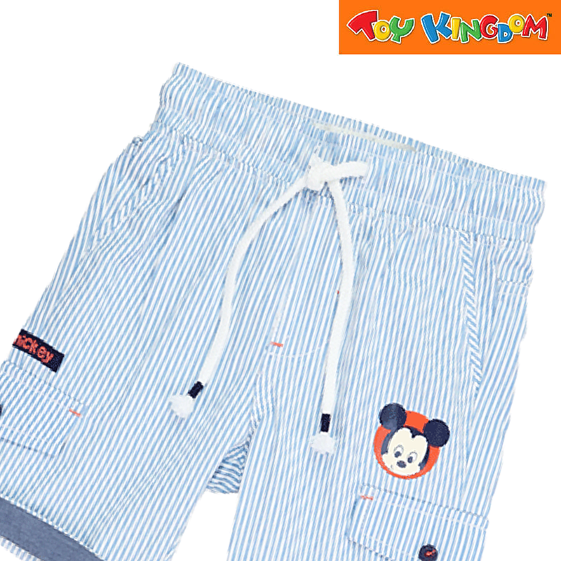 Disney Mickey Mouse Stripe Airy Blue / White Short