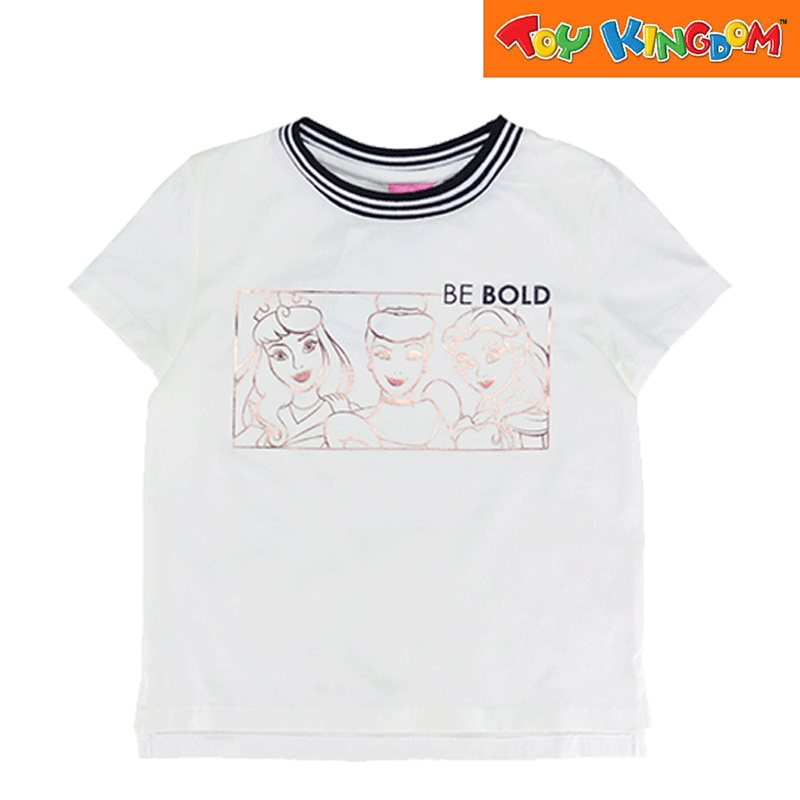 Disney Princess White Round Neck Shirt