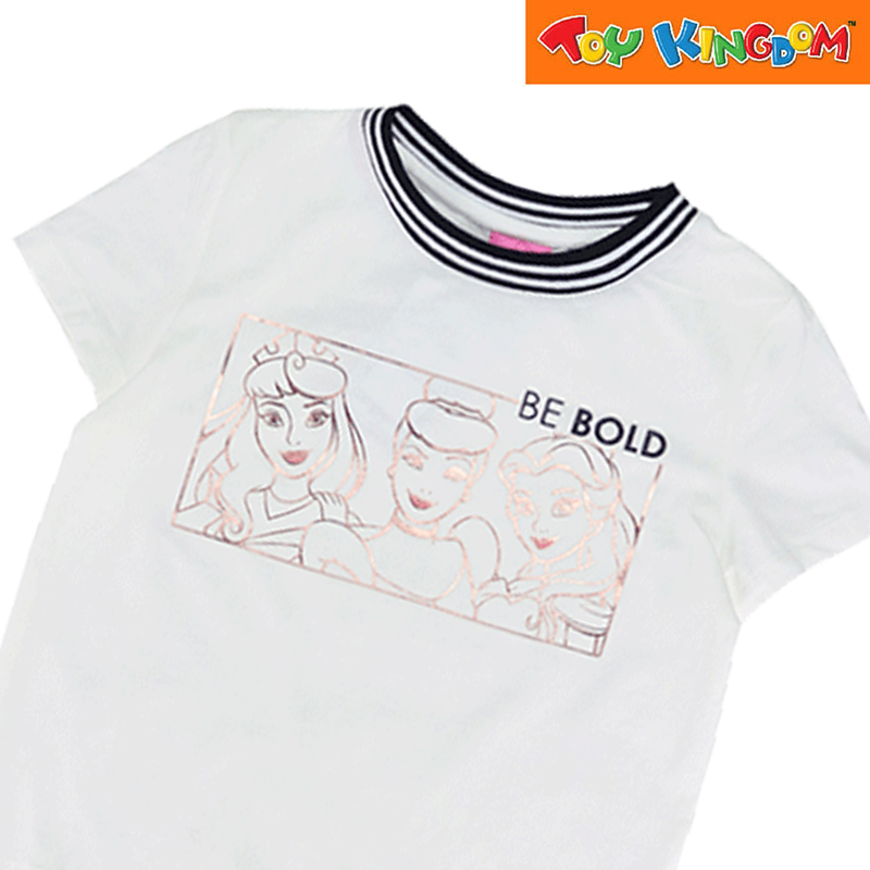 Disney Princess White Round Neck Shirt