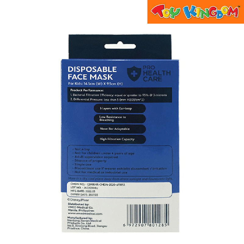 Disney Pixar Buzz Lightyear 15 pcs 3 Ply Kids Disposable Mask