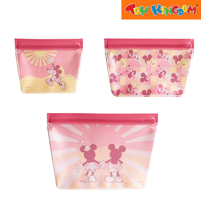 Zippies Lab Disney Mickey Superglow 3 pcs Reusable Storage Bags
