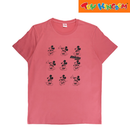 Disney Mickey Mouse Printed Litmus Pink Round Neck Shirt