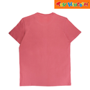 Disney Mickey Mouse Printed Litmus Pink Round Neck Shirt