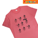 Disney Mickey Mouse Printed Litmus Pink Round Neck Shirt