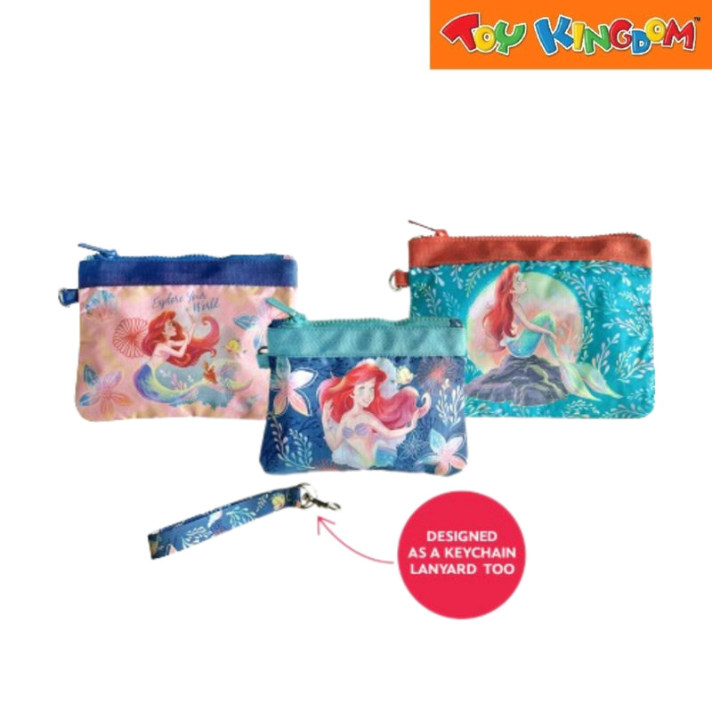 Zippies Lab Disney Little Mermaid Ariel Pearlescent Wristlet With Detachable Strap