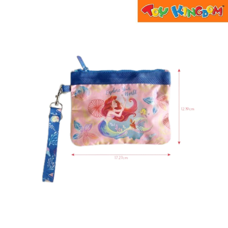 Zippies Lab Disney Little Mermaid Ariel Pearlescent Wristlet With Detachable Strap