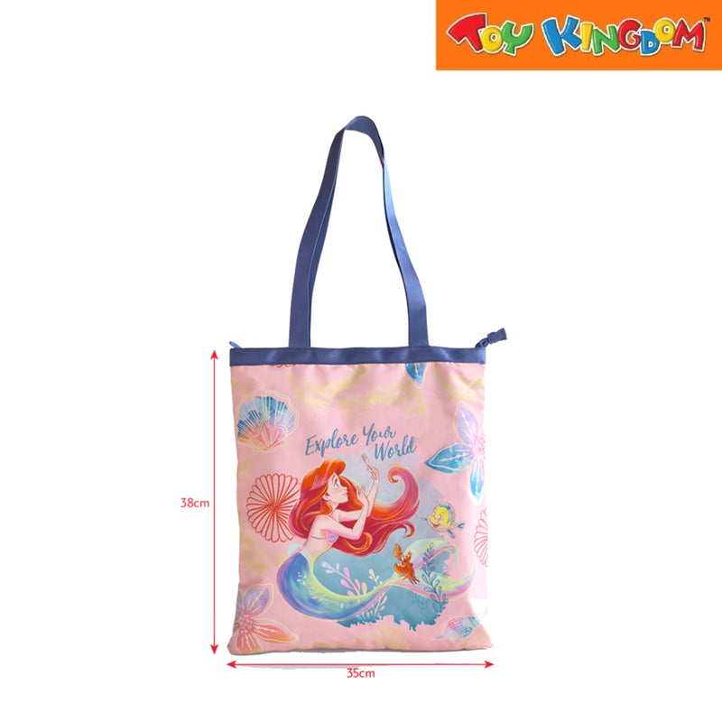 Zippies Lab Disney Little Mermaid Ariel Pearlescent Zippered Tote Bag