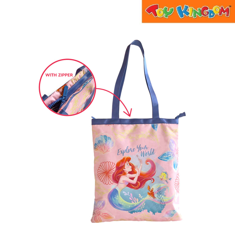 Zippies Lab Disney Little Mermaid Ariel Pearlescent Zippered Tote Bag