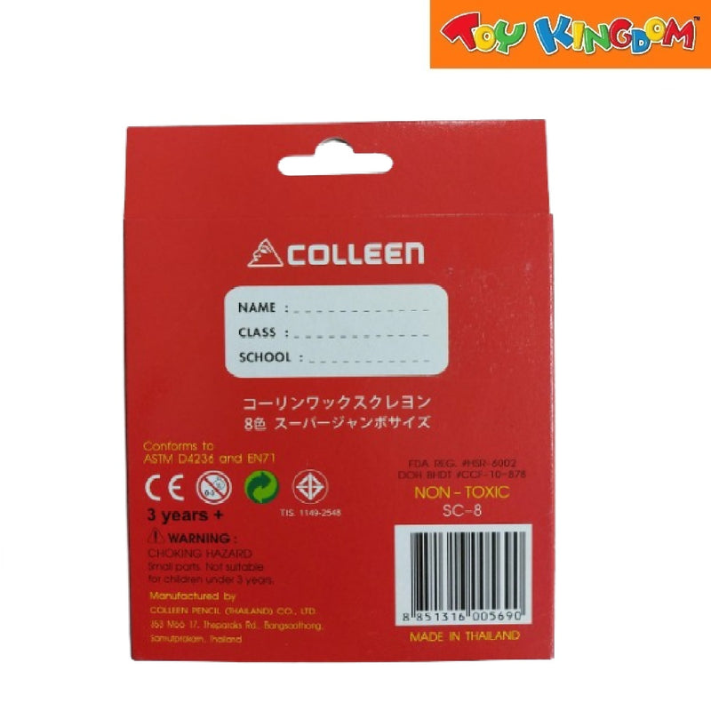 Colleen 8 Colors Super Jumbo Size Premium Quality Crayon