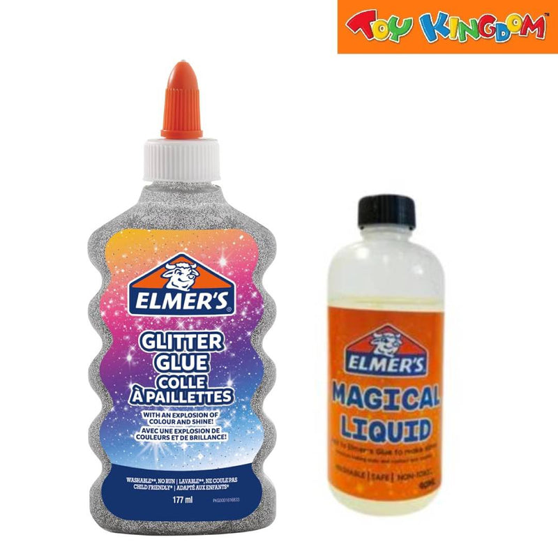 Elmer's Glitter Glue & Magical Liquid Silver Belt Pack Slime Time