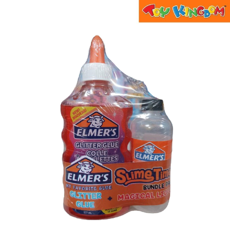 Elmer's Glitter Glue & Magical Liquid Red Belt Pack Slime Time