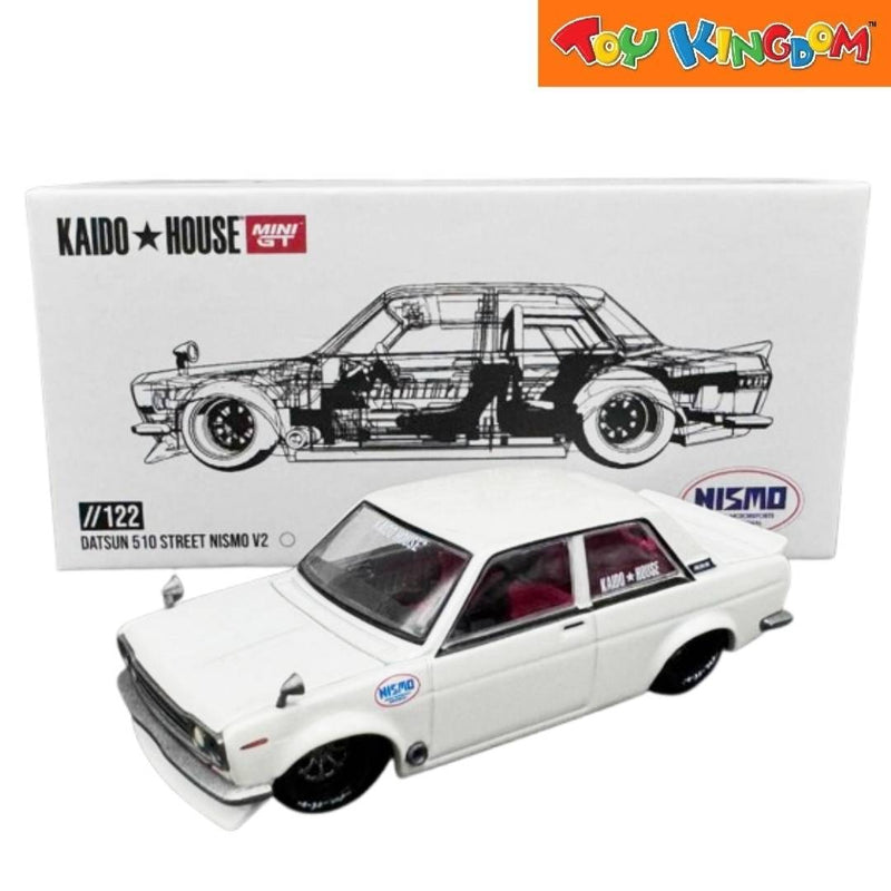 Mini GT Kaido House Datsun 510 Street Nismo V2 White Die-cast