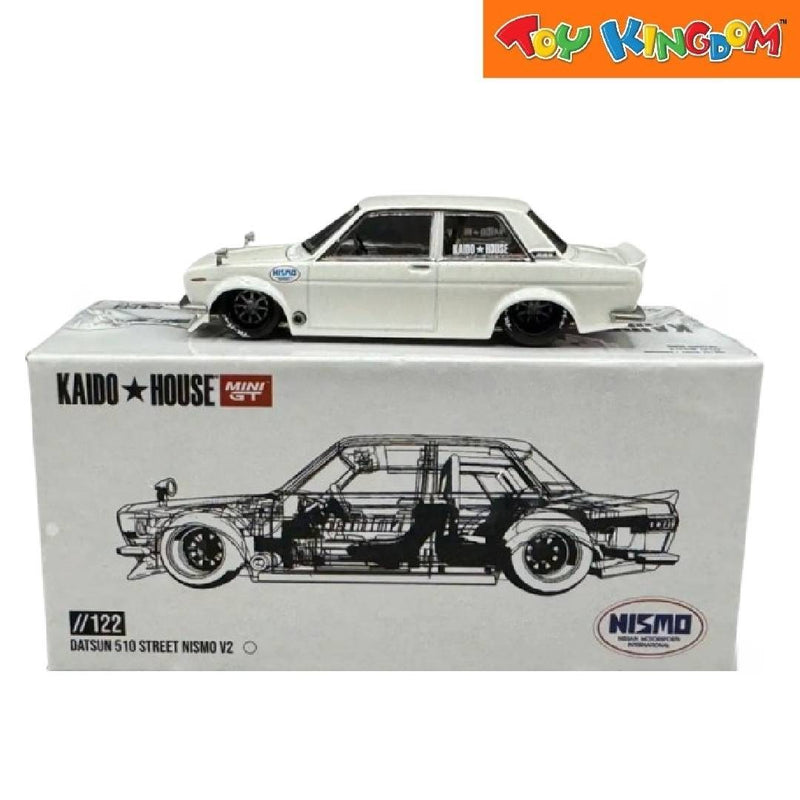 Mini GT Kaido House Datsun 510 Street Nismo V2 White Die-cast