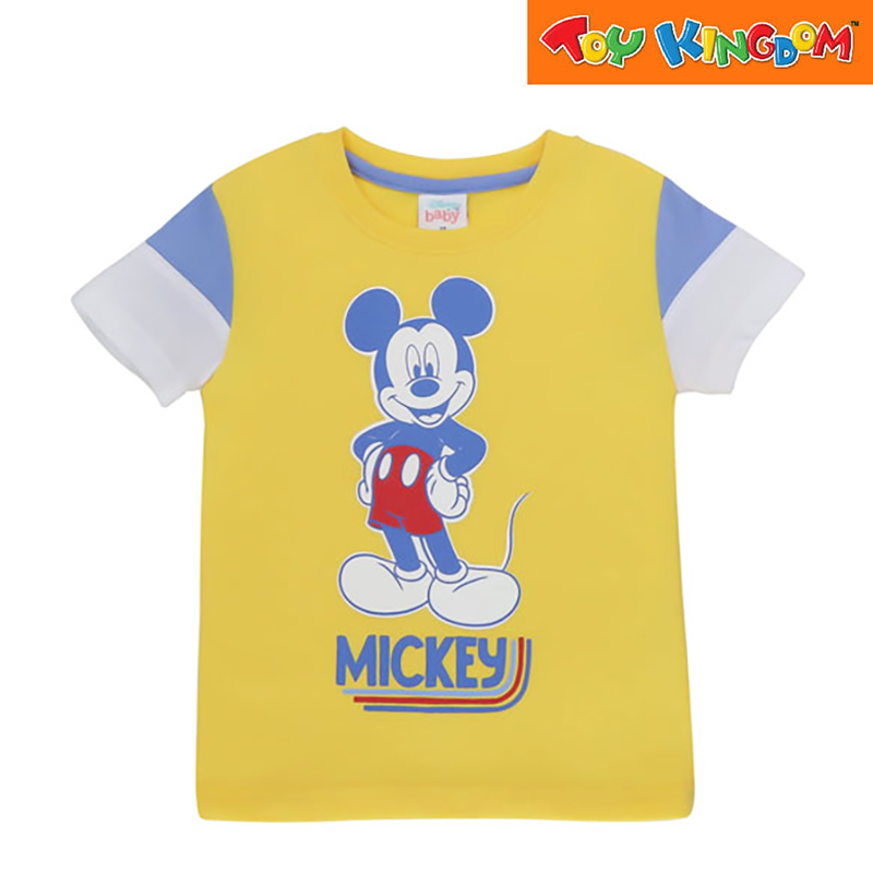 Disney Mickey Mouse T-Shirt with Sleeve Detail