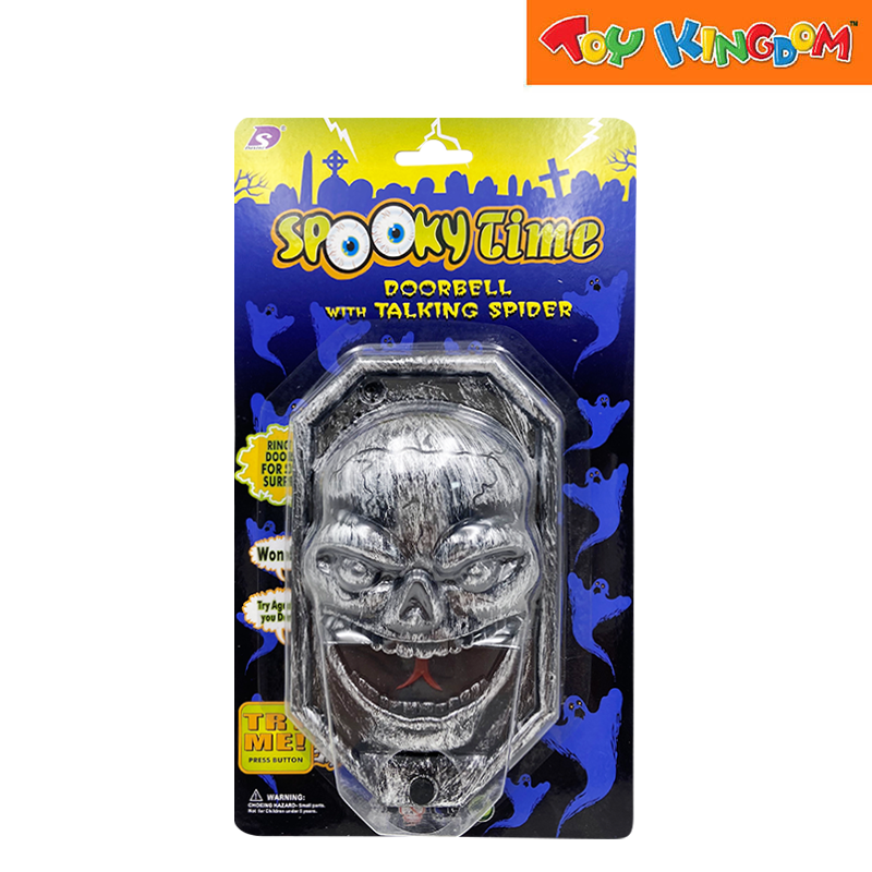 Halloween Skeleton Spooky Time Doorbell With Talking Spider
