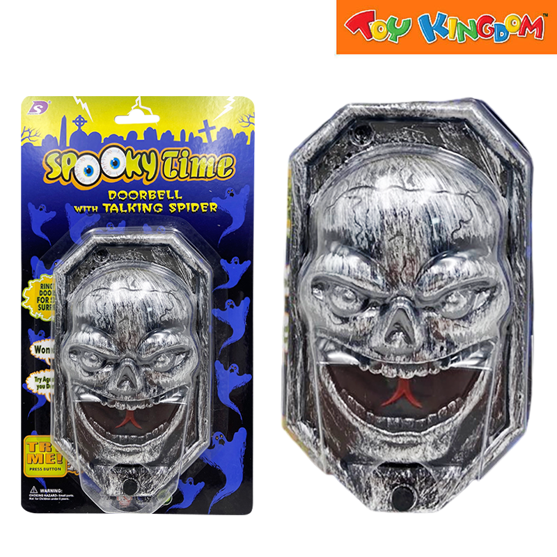 Halloween Skeleton Spooky Time Doorbell With Talking Spider