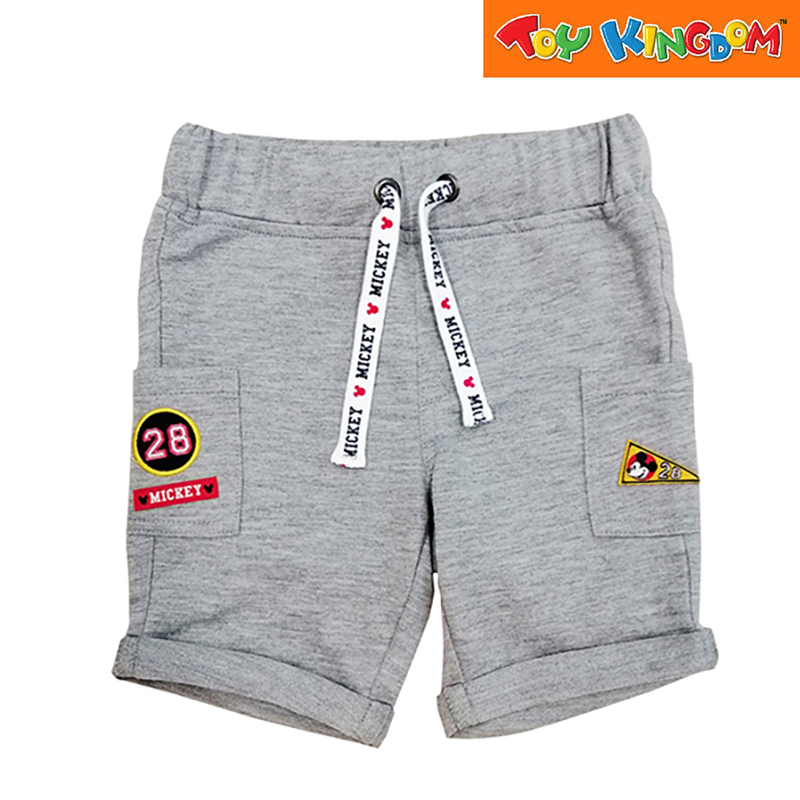 Disney Mickey Mouse Knit Shorts with Patches Terry