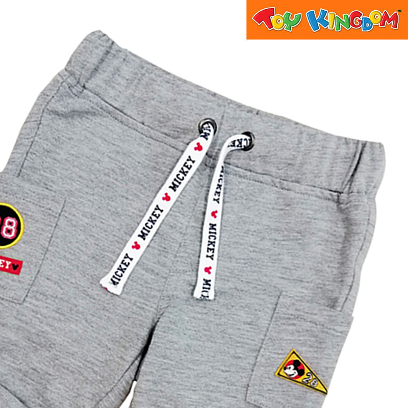 Disney Mickey Mouse Knit Shorts with Patches Terry
