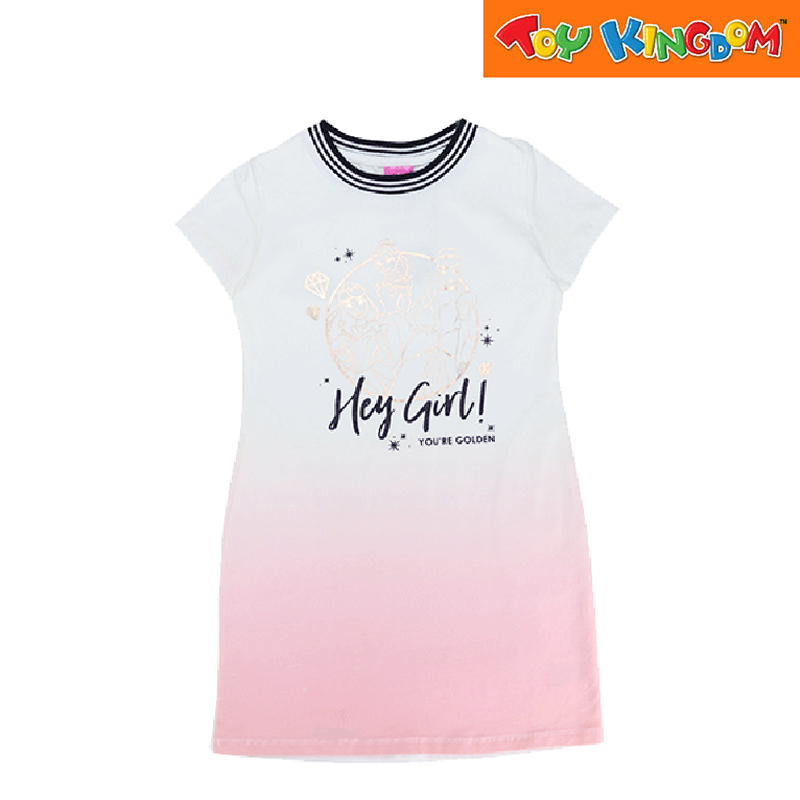 Disney Princess Off White Round Neck Dress