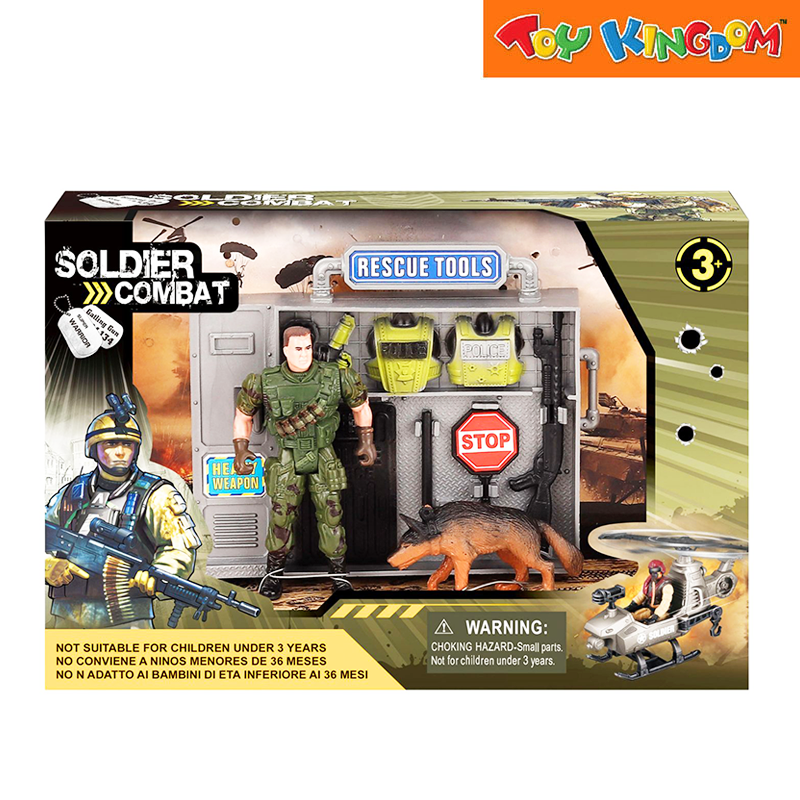 Soldier Combat Military Figure and Vehicle