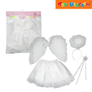 Angel Tutu Set with Wings Headband and Wand