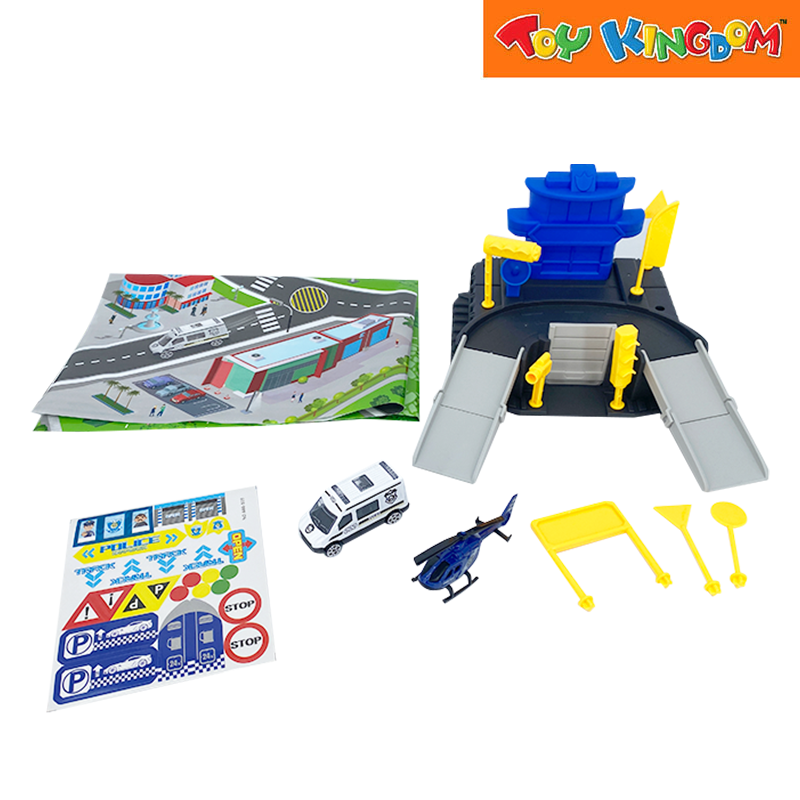 Six-Six-Zero DIY 21-piece Police Garage Playset
