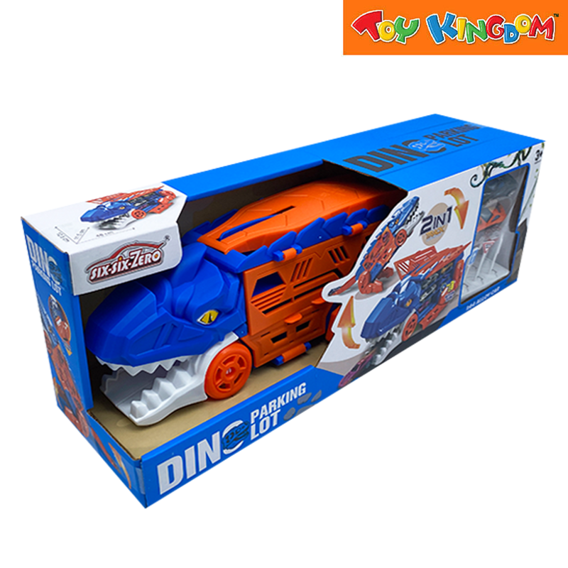 Six-Six-Zero 2-in-1 Dinosaur Transporter Truck Toy