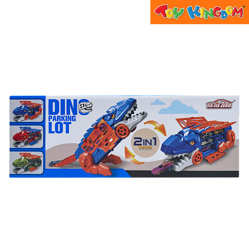 Six-Six-Zero 2-in-1 Dinosaur Transporter Truck Toy