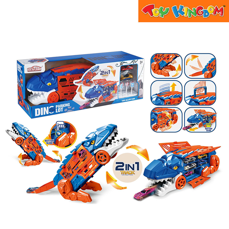 Six-Six-Zero 2-in-1 Dinosaur Transporter Truck Toy