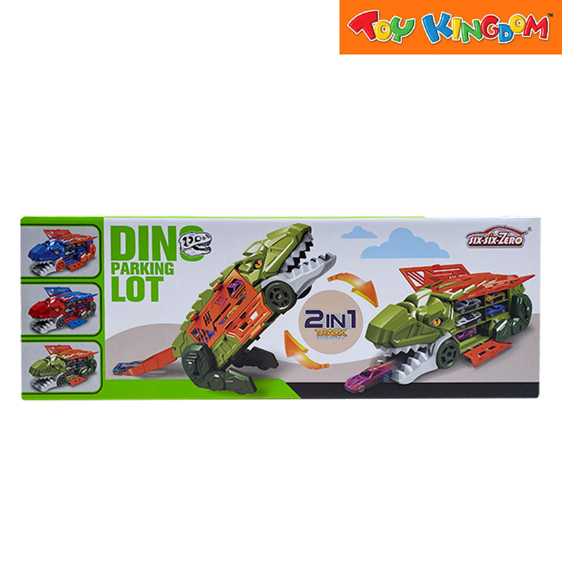 Six-Six-Zero 2-in-1 Dinosaur Transporter Truck Toy