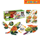 Six-Six-Zero 2-in-1 Dinosaur Transporter Truck Toy