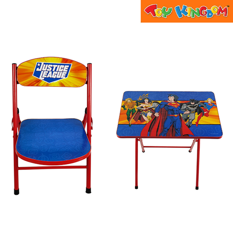Justice League Metal Table and Chair Set