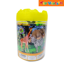 Bucket of Toy Animal Figurines