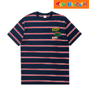 Marvel Avengers Striped T-Shirt with Logo Patchwork