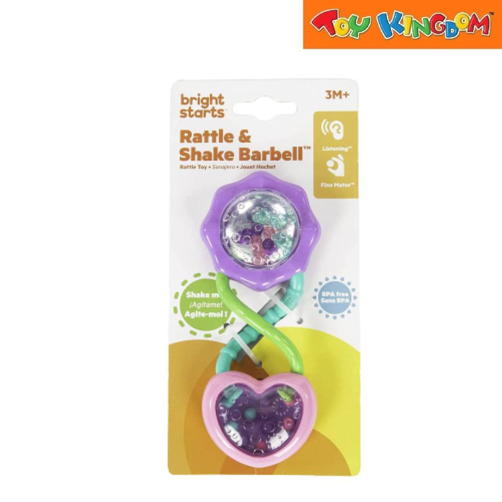Bright Starts Violet Rattle & Shake Barbell | Toy Kingdom