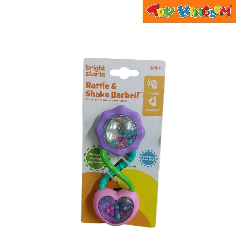 Bright Starts Violet Rattle & Shake Barbell | Toy Kingdom