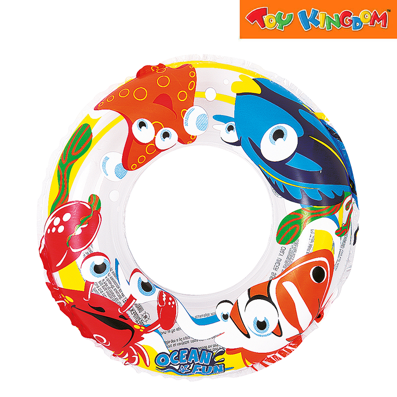 Jilong 20 inch Inflatable Ocean & Fun Swim Ring