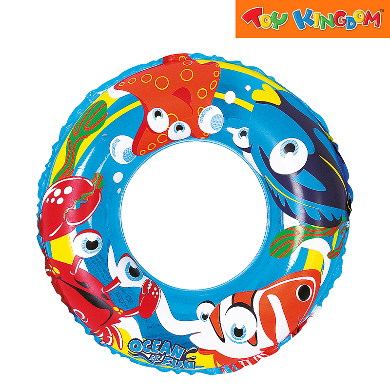 Jilong 20 inch Inflatable Ocean & Fun Swim Ring