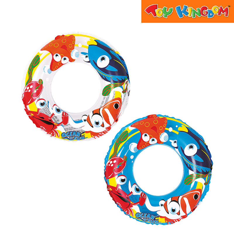 Jilong 20 inch Inflatable Ocean & Fun Swim Ring
