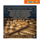 Spin Master Games Traditions Chess, Draughts & Backgammon 3-in-1 Game Set